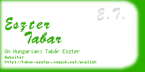 eszter tabar business card