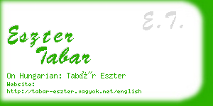 eszter tabar business card